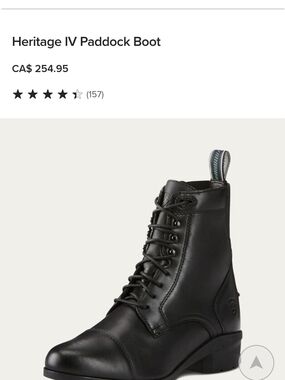 Ariat Women's Black Lace-Up Heritage  Paddock Boots